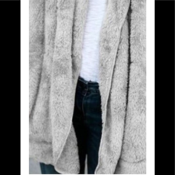 5⭐️ Trendy Sherpa Open Sweater - Picture 3 of 8